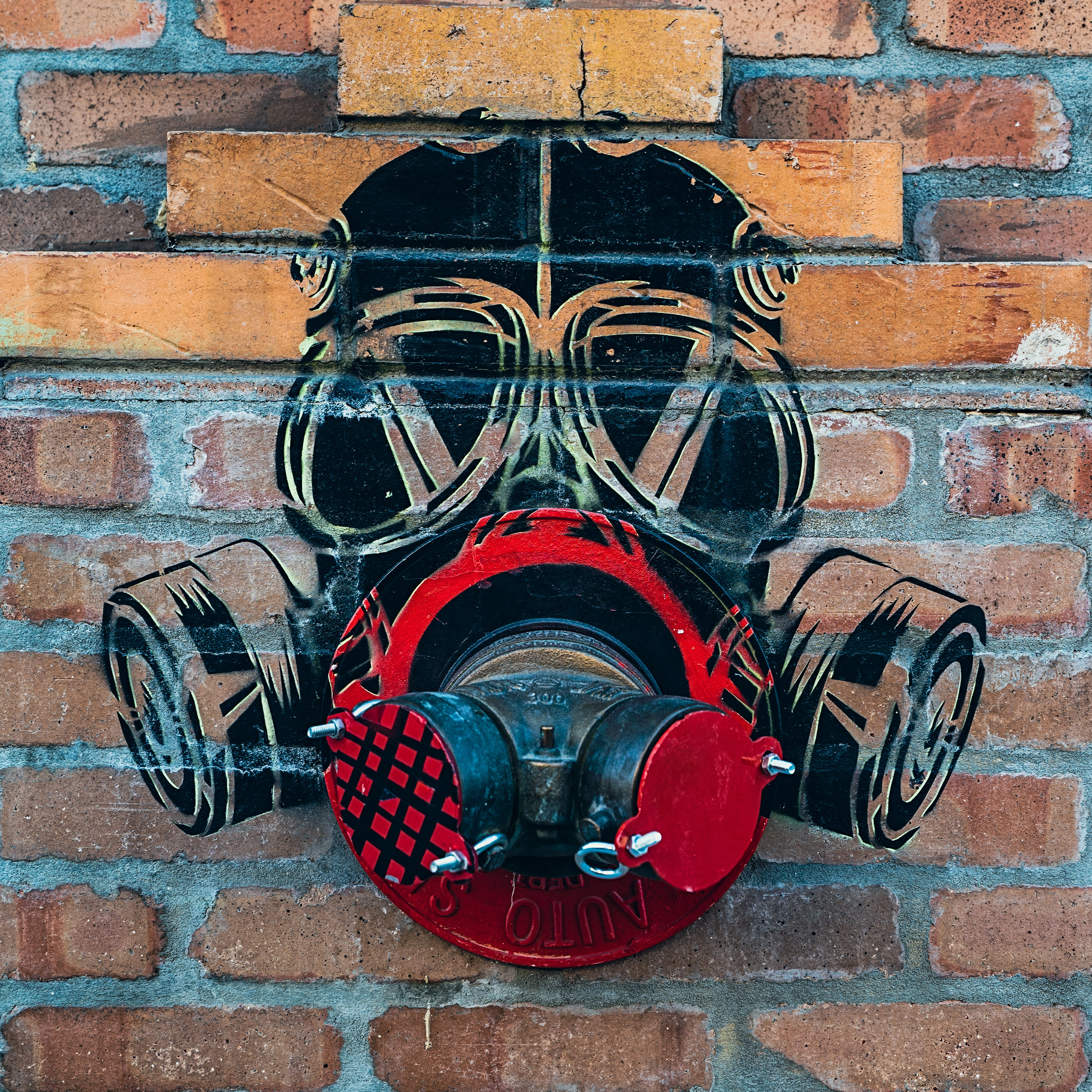 Stencil applicato su muro